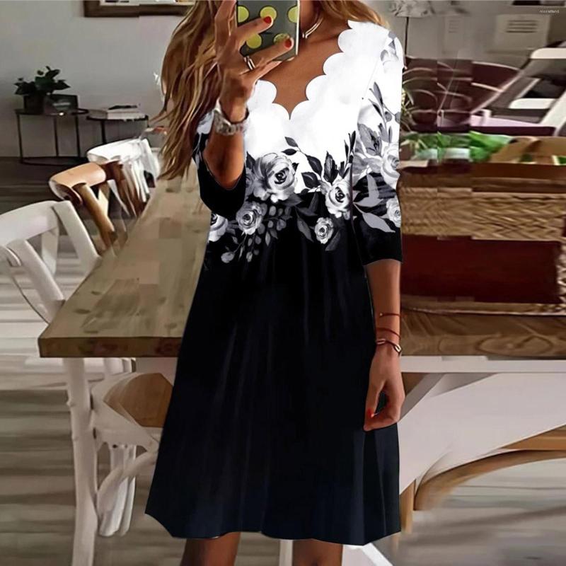 Casual Dresses Woman Women Fashion Print Dress V Neck Long Sleeve Loose Summer For 2023, Blue
Casual Dresses Woman Women Fashion Print Dress V Neck Long Sleeve Loose Summer For 2023, Blue