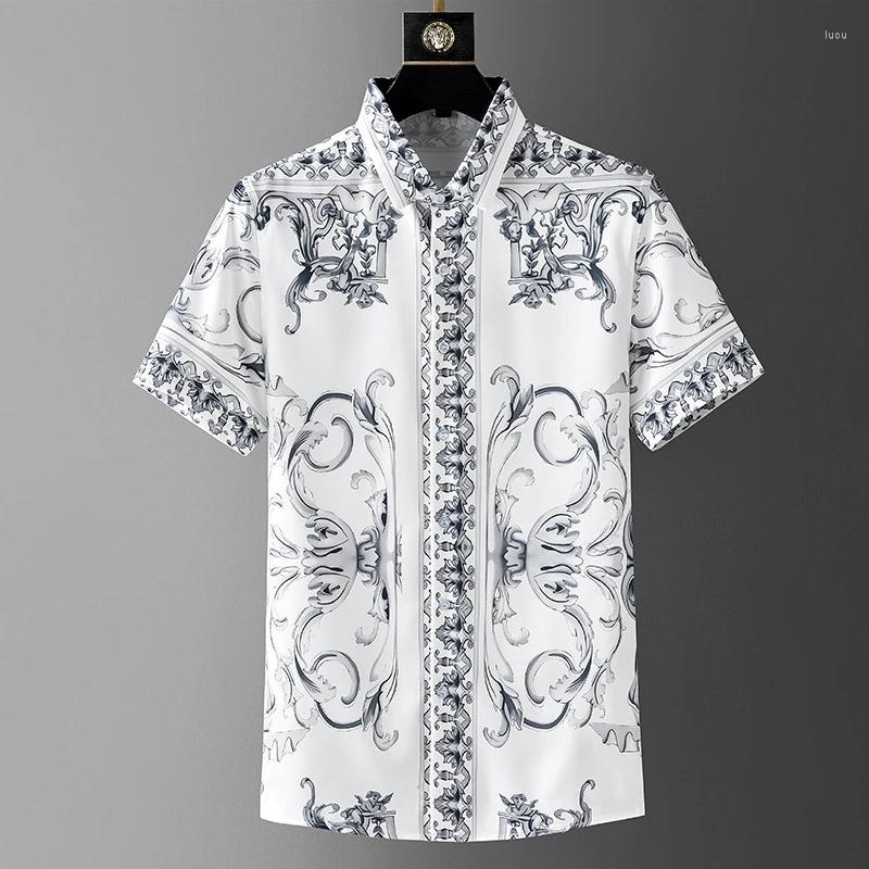 Men's Casual Shirts High End Ethnic Style Personalized Printed Shirt Men's Short Sleeved 2023 Trend Summer Silky And Breathable Top, Black
Men's Casual Shirts High End Ethnic Style Personalized Printed Shirt Men's Short Sleeved 2023 Trend Summer Silky And Breathable Top, Black