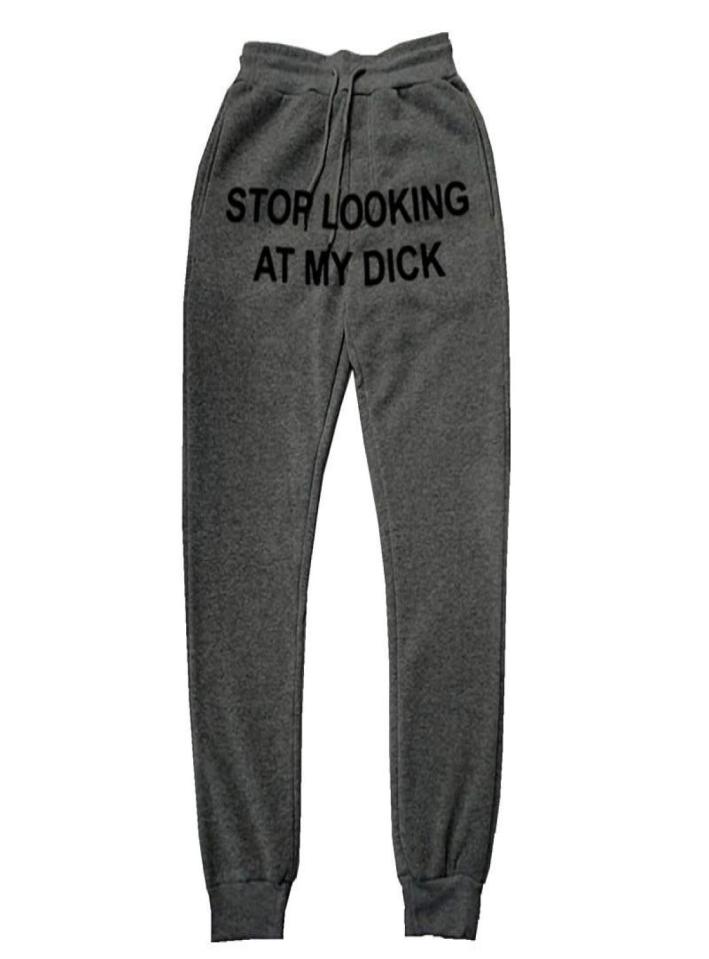 Men039s Pants Mens Joggers Casual Stop Looking At My Dick Sweatpants Hip Hop Print High Waist Trousers Streetwear Hippie9604454, Silver
Men039s Pants Mens Joggers Casual Stop Looking At My Dick Sweatpants Hip Hop Print High Waist Trousers Streetwear Hippie9604454, Silver