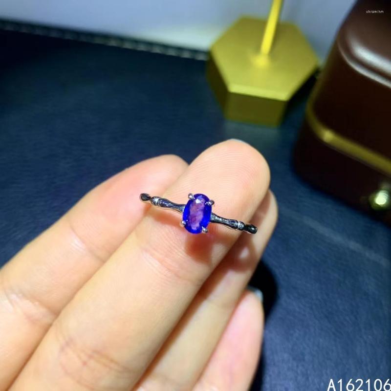 Cluster Rings 925 Pure Silver Chinese Style Natural Sapphire Women's Classic Simple Adjustable Gem Ring Fine Jewelry Support Detection
Cluster Rings 925 Pure Silver Chinese Style Natural Sapphire Women's Classic Simple Adjustable Gem Ring Fine Jewelry Support Detection