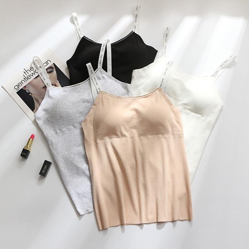 Women's Shapers Seemless Thread Cotton Pure Camisole Lettered Base Versatile Vest Comfortable Breathable Under Top Wear, White
Women's Shapers Seemless Thread Cotton Pure Camisole Lettered Base Versatile Vest Comfortable Breathable Under Top Wear, White