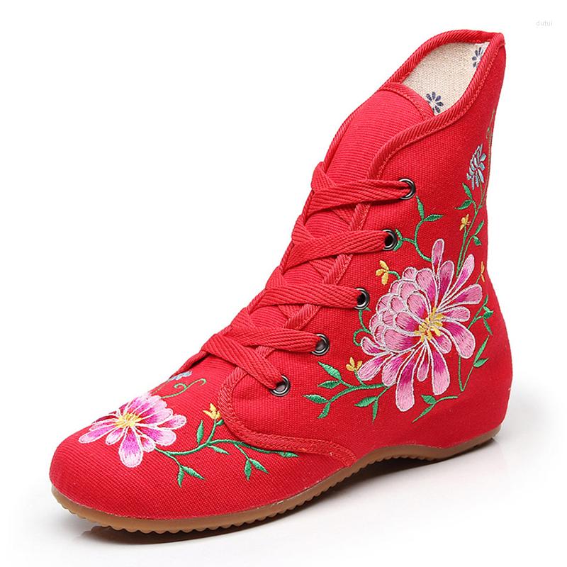 Boots YourSeason Flower Embroidery Ladies Cotton Ankle Shoes Comfort Lace Up Women Canvas Booties Chinese Embroidered Short, Red model 1
Boots YourSeason Flower Embroidery Ladies Cotton Ankle Shoes Comfort Lace Up Women Canvas Booties Chinese Embroidered Short, Red model 1