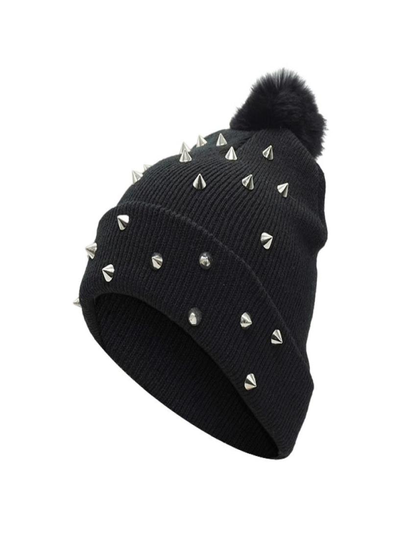 BeanieSkull Caps Women Punk Rivet Winter Hat Black Big Pom Fashion Knitted Wool Thick Warm Ladies1845407
BeanieSkull Caps Women Punk Rivet Winter Hat Black Big Pom Fashion Knitted Wool Thick Warm Ladies1845407