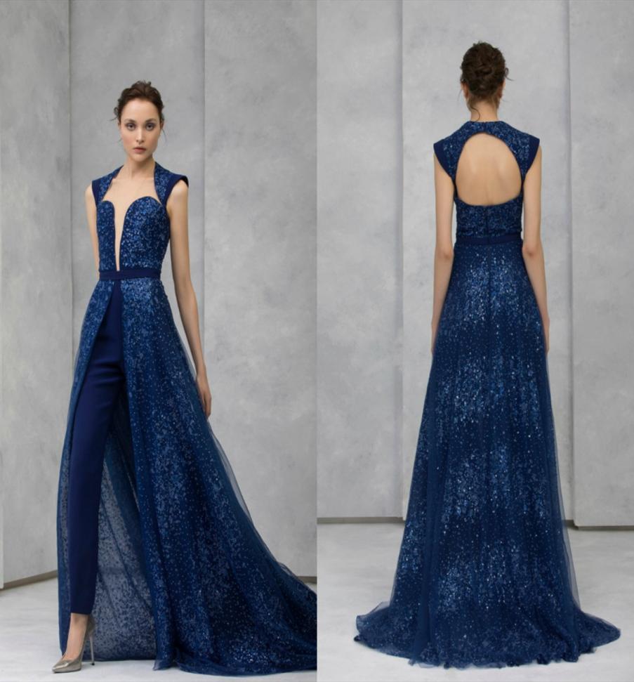 2020 Navy Evening Jumpsuit With Detachable Skirt Lace Sequined Beaded High Collar Prom Dress Tony Ward Formal Party Gowns Pants Su4918276, Nude
2020 Navy Evening Jumpsuit With Detachable Skirt Lace Sequined Beaded High Collar Prom Dress Tony Ward Formal Party Gowns Pants Su4918276, Nude
