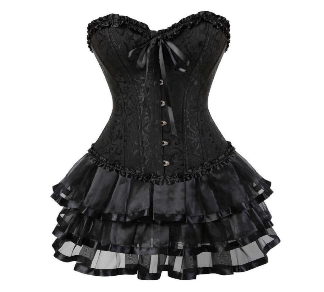 Corset Skirt for Women Steampunk Halloween Bustiers Dress Classic Push Up Embroidery Bodyshaper Clubwear Carnival Costume4292518, Black
Corset Skirt for Women Steampunk Halloween Bustiers Dress Classic Push Up Embroidery Bodyshaper Clubwear Carnival Costume4292518, Black