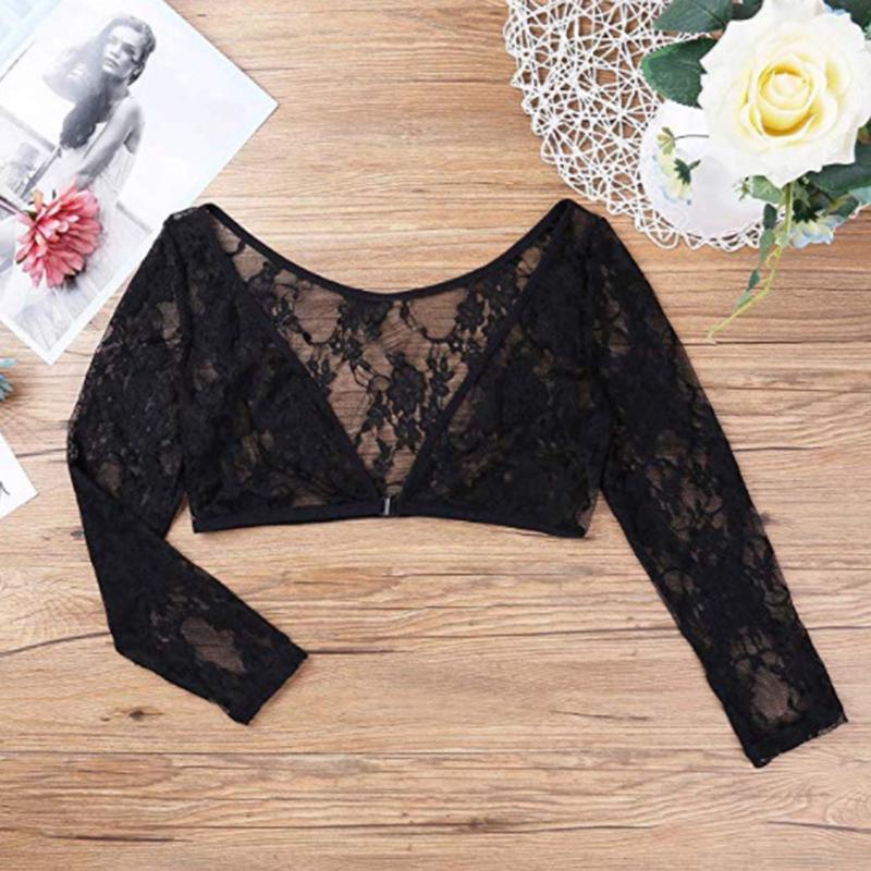 Women's Blouses & Shirts Women Summer Long Sleeve Top Thin Perspective Shawl Shrug Tops V-Neck Mesh Lace Blouse Female Shirt, Black
Women's Blouses & Shirts Women Summer Long Sleeve Top Thin Perspective Shawl Shrug Tops V-Neck Mesh Lace Blouse Female Shirt, Black