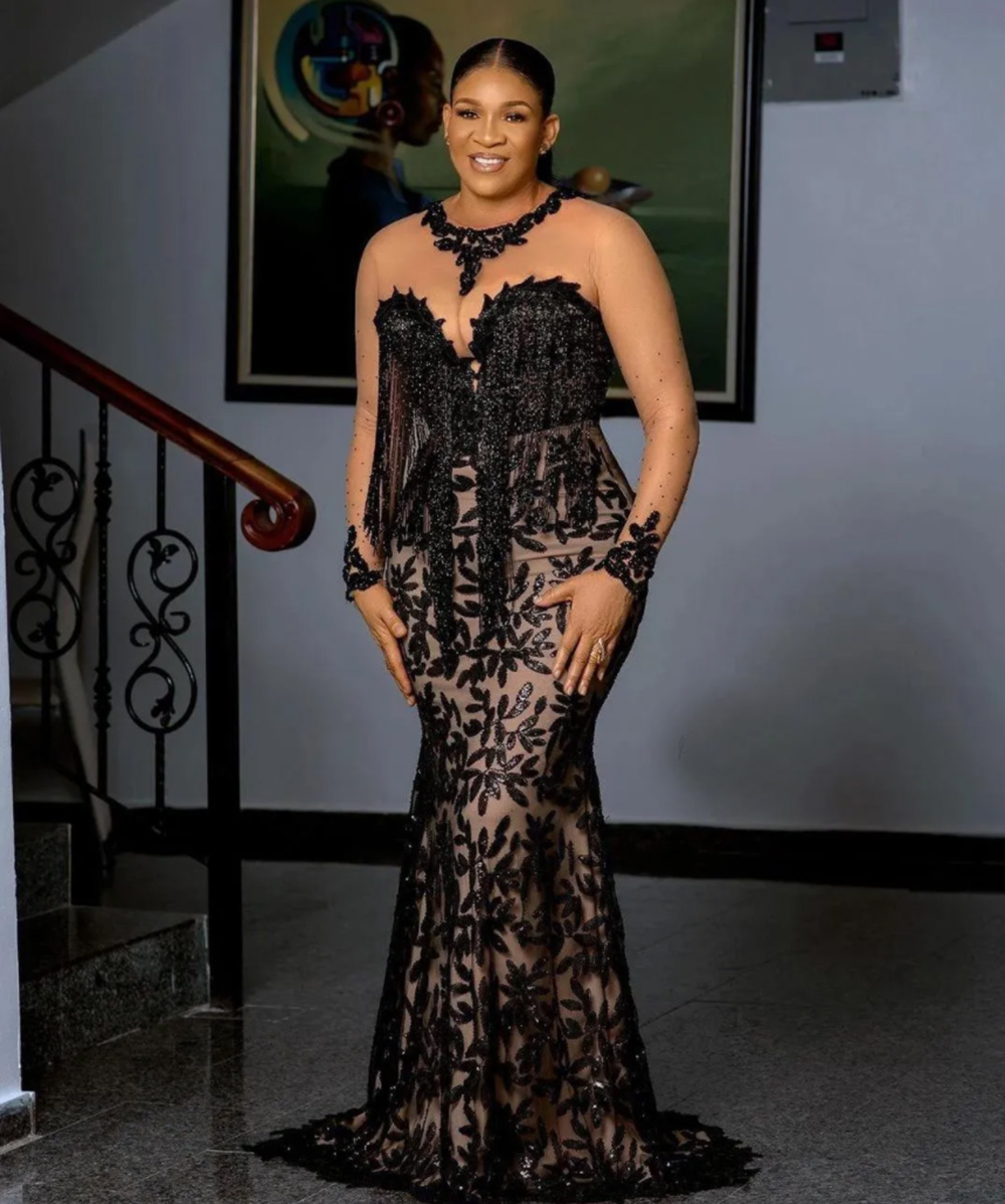 New Mermaid Evening Dresses Formal Prom Party Gown Jewel Long Sleeve Floor-Length Sweep Train Applique Crystal Lace long Backless Illusion