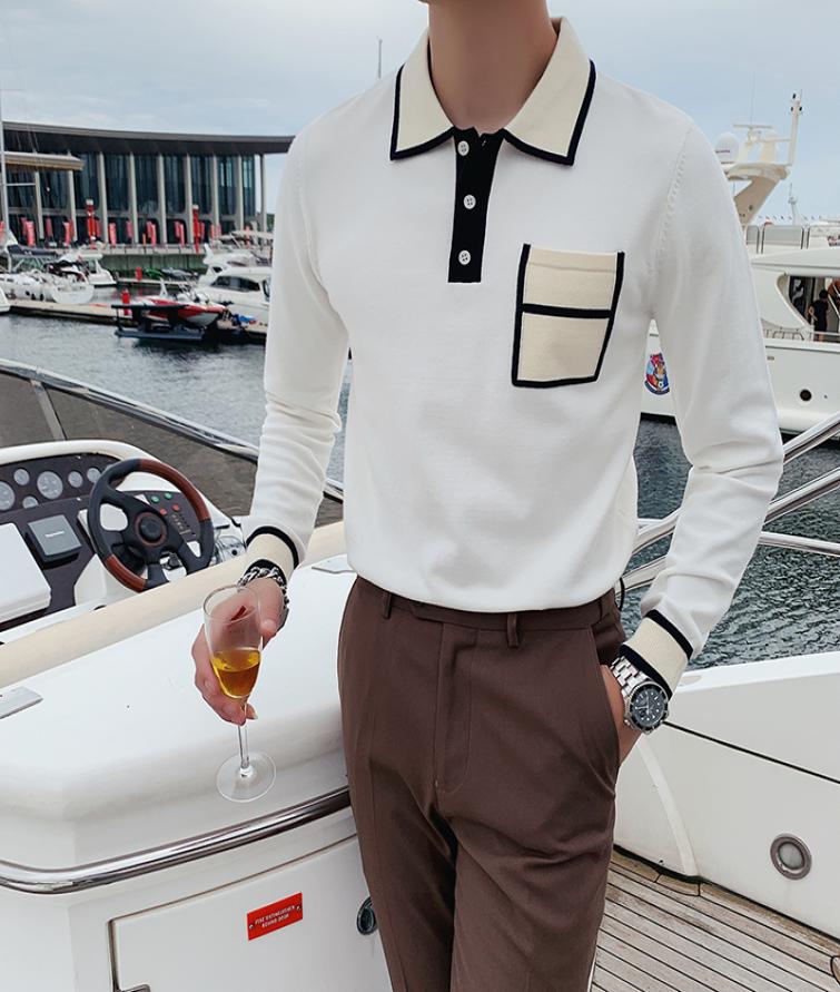 British Style Autumn Winter Sweater Men Fashion Front Pocket Long Sleeve Mens Casual Sweaters Turn Down Collar Pullovers 2010268851603, Blue
British Style Autumn Winter Sweater Men Fashion Front Pocket Long Sleeve Mens Casual Sweaters Turn Down Collar Pullovers 2010268851603, Blue