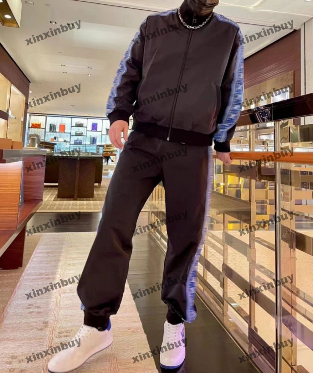 xinxinbuy Men designer Coat Jacket Paris Jacquard Letter embroidery Ribbon sets cotton tracksuit long sleeve women blue black white S-2XL, 02
xinxinbuy Men designer Coat Jacket Paris Jacquard Letter embroidery Ribbon sets cotton tracksuit long sleeve women blue black white S-2XL, 02