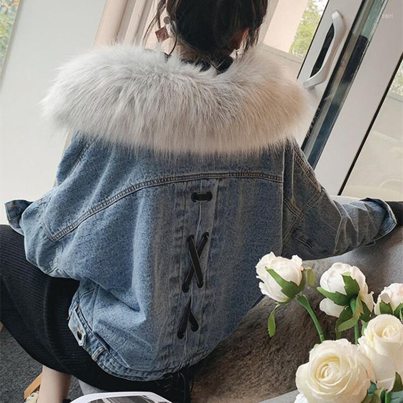 Women' Jackets 2023 Winter Women Denim Jacket Faux Fur Collar Chic Ladies Coats Big Pocket Plus Velvet Jeans Lace Up Bow Loose Outerwear, Black
Women' Jackets 2023 Winter Women Denim Jacket Faux Fur Collar Chic Ladies Coats Big Pocket Plus Velvet Jeans Lace Up Bow Loose Outerwear, Black