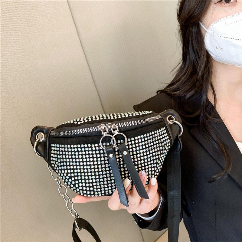 Waist Bags Diamond Leather Female Belt Bag Ladies Fanny Pack Hip Designer Woman Fashion Shoulder Crossbody Chest Chain, Black
Waist Bags Diamond Leather Female Belt Bag Ladies Fanny Pack Hip Designer Woman Fashion Shoulder Crossbody Chest Chain, Black