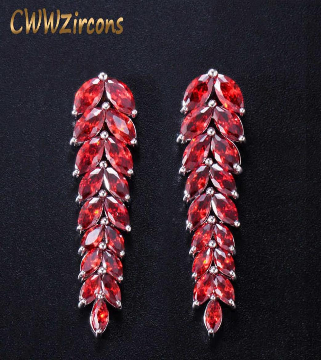 High Quality Cubic Zirconia Party Jewelry White Gold Color Long Dark Red Dangling Earring for Women Wedding CZ260 2107144110525
High Quality Cubic Zirconia Party Jewelry White Gold Color Long Dark Red Dangling Earring for Women Wedding CZ260 2107144110525