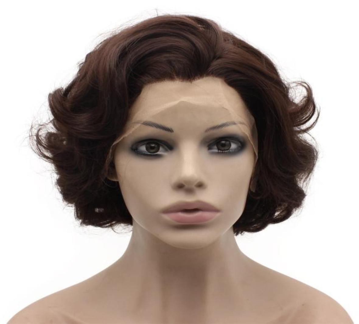 Short Curly Dark Brown Synthetic Lace Front Stylish Wig0126549247
Short Curly Dark Brown Synthetic Lace Front Stylish Wig0126549247