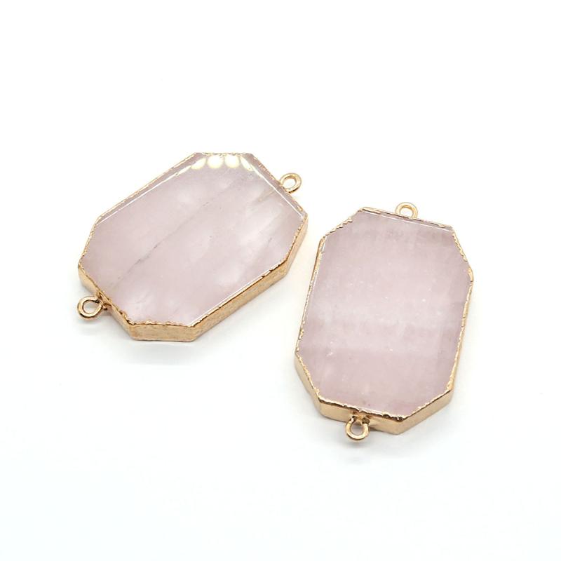 Pendant Necklaces Fashion Rose Quartz Natural Stone Double Hole Connector Charms For DIY Jewelry Bracelet Necklace Pink Crystal AccessoryPen
Pendant Necklaces Fashion Rose Quartz Natural Stone Double Hole Connector Charms For DIY Jewelry Bracelet Necklace Pink Crystal AccessoryPen