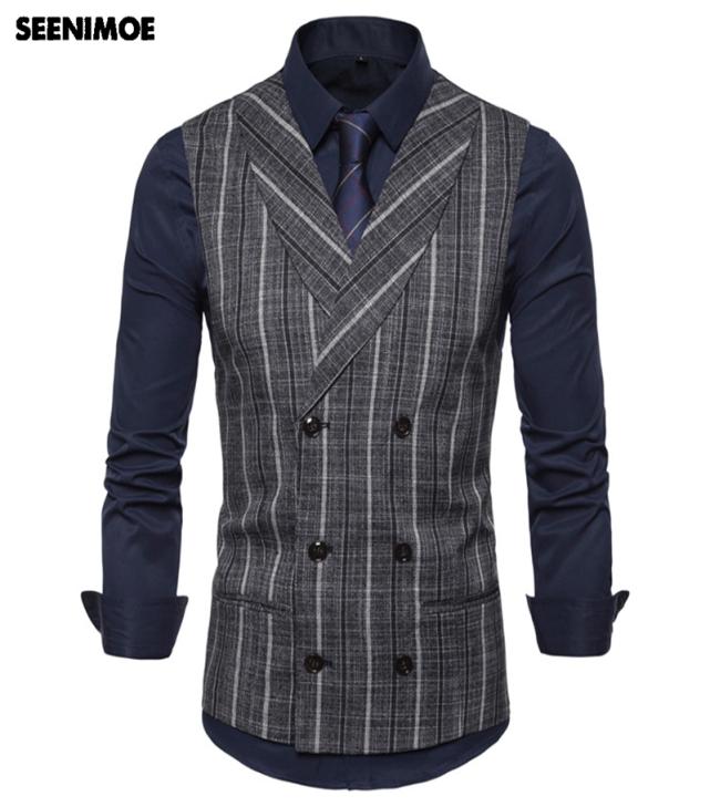 Seenimoe Mens Striped Plaid Formal Blazer Vests Casual Double Breasted Men Vest suit EU Size SXXL Male Casual Waistcoat 2011055807231, Champagne
Seenimoe Mens Striped Plaid Formal Blazer Vests Casual Double Breasted Men Vest suit EU Size SXXL Male Casual Waistcoat 2011055807231, Champagne