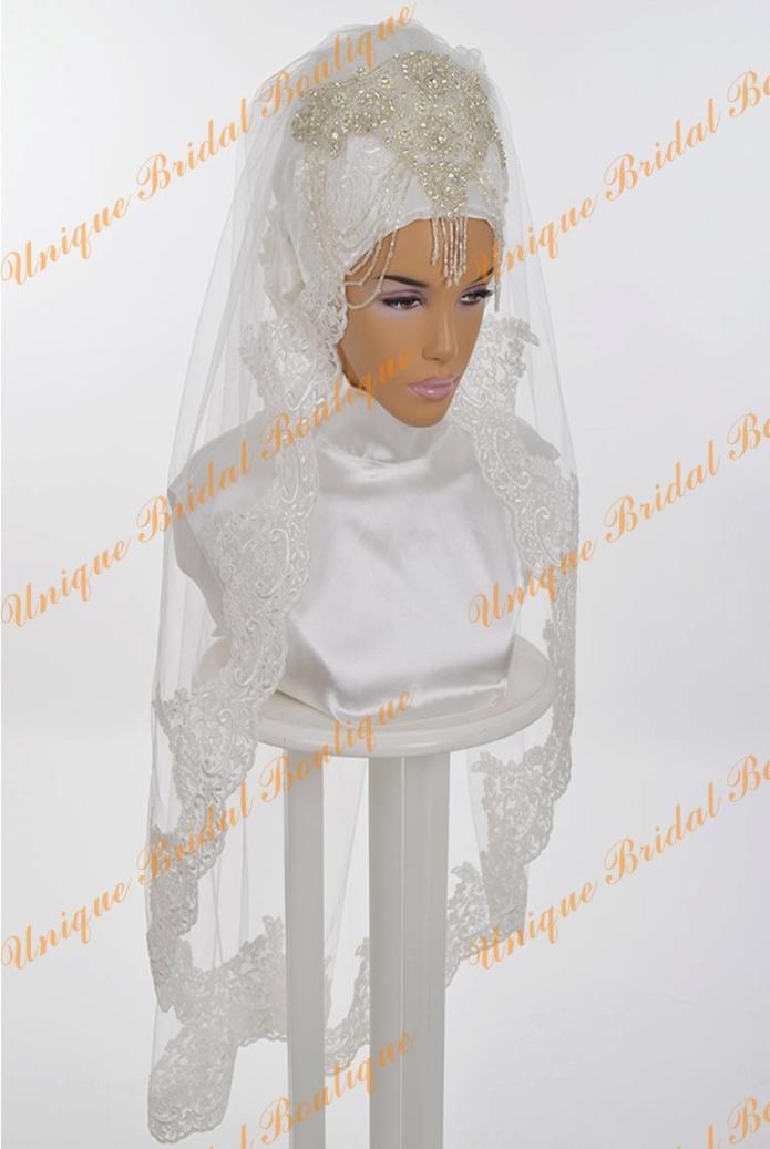 2021 New Arrival Muslim Bridal Hijab Custom Made Lace Applique Edge Elbow Length Beading Crystals Wedding Veils One Layer7478711, Gray
2021 New Arrival Muslim Bridal Hijab Custom Made Lace Applique Edge Elbow Length Beading Crystals Wedding Veils One Layer7478711, Gray