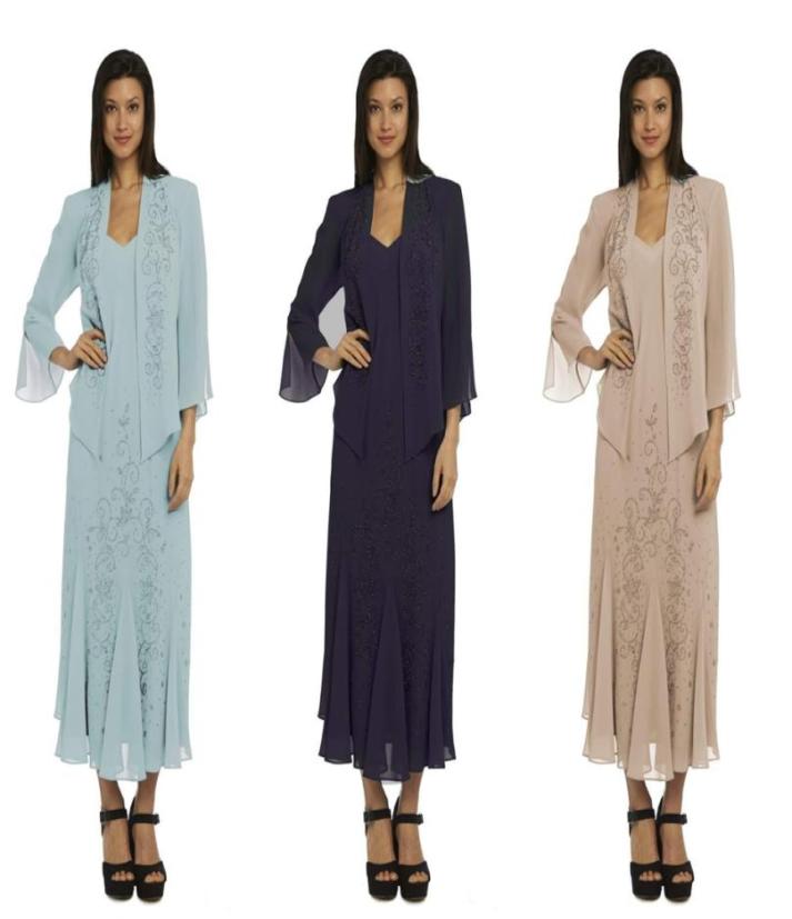 Classy Beaded Mother Of The Bride Dresses With Long Sleeve Jacket VNeck Wedding Guest Dress Ankle Length Plus Size Chiffon Evenin8738818
Classy Beaded Mother Of The Bride Dresses With Long Sleeve Jacket VNeck Wedding Guest Dress Ankle Length Plus Size Chiffon Evenin8738818