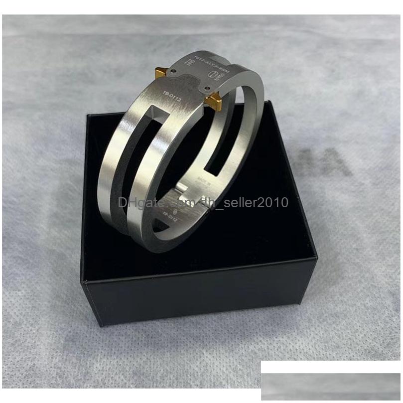 Chain Link Bracelets Hip Hop Fashion Rollercoaster Track Alyx Aluminium Alloy Bracelet Women Men Unisex Couples Jewelry Bangles With Dhvtc
