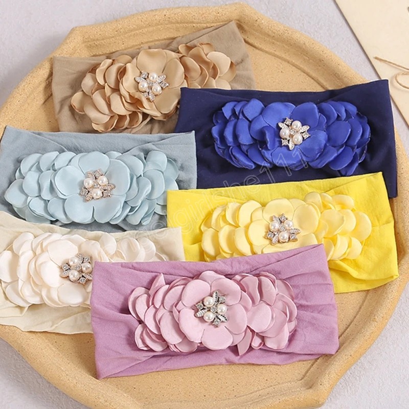 Baby Stretch Nylon Headband Sweet Rhinestone Pearls Flowers Headband Solid Color Wide Hairband Photo Props Headwear Kids Gifts, Mixed color
Baby Stretch Nylon Headband Sweet Rhinestone Pearls Flowers Headband Solid Color Wide Hairband Photo Props Headwear Kids Gifts, Mixed color