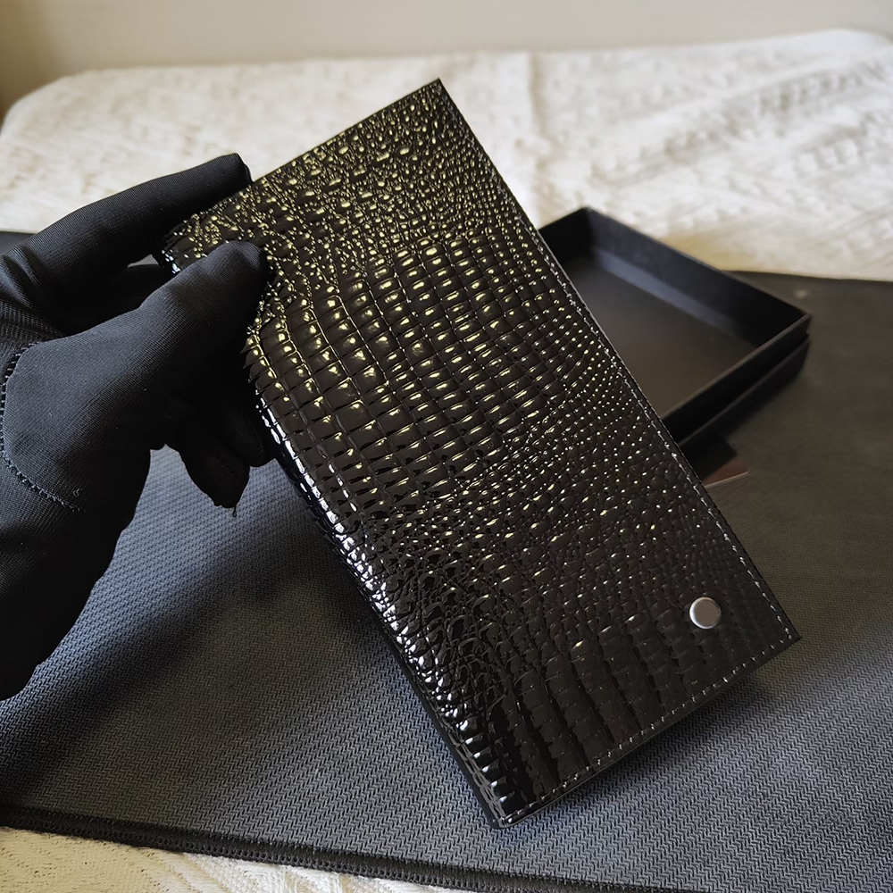 Germany style Long Wallet Designer Card holder Luxury Mens Leather Bag Premium Leather Check Bag Suit purse Original Box, Black
Germany style Long Wallet Designer Card holder Luxury Mens Leather Bag Premium Leather Check Bag Suit purse Original Box, Black