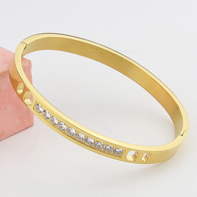 Bangle Fashion Stainless Steel Jewelry Hand Inlaid Ten Crystal Bracelet Women Party Gift Wholesale
Bangle Fashion Stainless Steel Jewelry Hand Inlaid Ten Crystal Bracelet Women Party Gift Wholesale