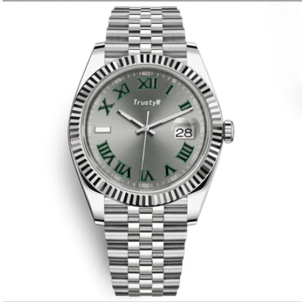 Mens watches Rhodium Wimbledon 41mm Automatic 2813 movement watches Stainless steel Jubilee strap Mens watch Women watches With box papers montre de luxe watch