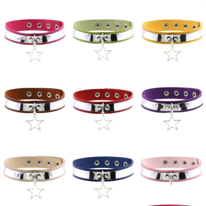 Chokers Choker Goth Pu Leather Punk Collar Necklace For Women Man Pentagram Adjustable Clavicle Accessories Egirl Gothic Jewelry Dro Dhs1J
Chokers Choker Goth Pu Leather Punk Collar Necklace For Women Man Pentagram Adjustable Clavicle Accessories Egirl Gothic Jewelry Dro Dhs1J