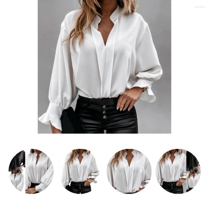 Women's Blouses Women Shirt Beautiful Lightweight All-Match Solid Color V-Neck Elegant Pullover Office Workwear, White
Women's Blouses Women Shirt Beautiful Lightweight All-Match Solid Color V-Neck Elegant Pullover Office Workwear, White
