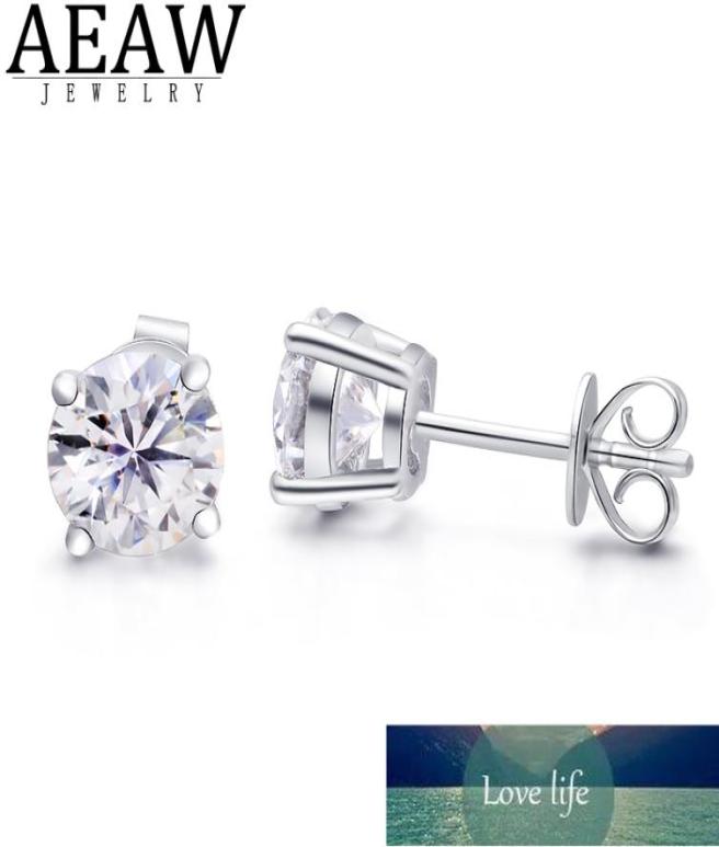 AEAW Round Moissanite Cut Total 200ct 65mm Diamond Test Passed Moissanite Silver Earring Jewelry Girlfriend Gift2692217