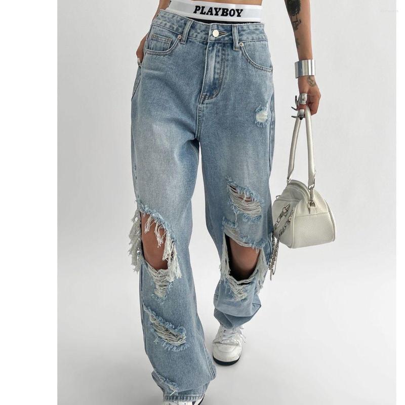 Women's Jeans American Style Ripped Women's Design Sense Mid-waist Wide-leg Pants High Street Trendy Brand Beggar Pant
Women's Jeans American Style Ripped Women's Design Sense Mid-waist Wide-leg Pants High Street Trendy Brand Beggar Pant