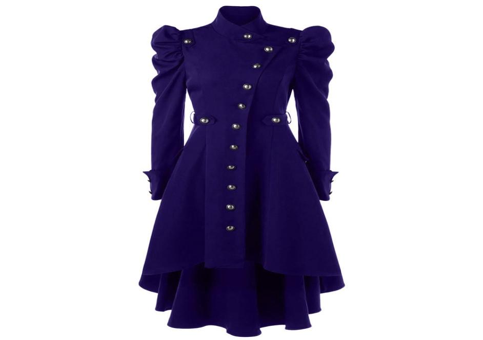 Vintage Steampunk Gothic Overcoat Winter Ladies Retro Jacket Autumn Women Wool Coat Long Sleeve 2011044465097, Purple
Vintage Steampunk Gothic Overcoat Winter Ladies Retro Jacket Autumn Women Wool Coat Long Sleeve 2011044465097, Purple