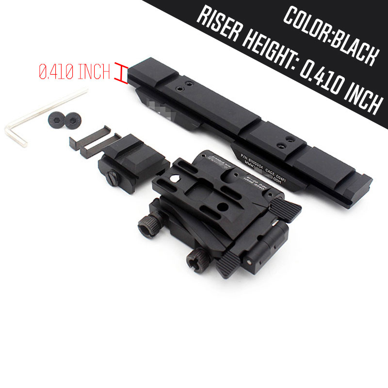 Filp Mount W/ Riser System Side Flip Mount Sets 0.41" 5/8" For Eotech G33 3X Magnifier Optics And Exps3 Red Dots Sight