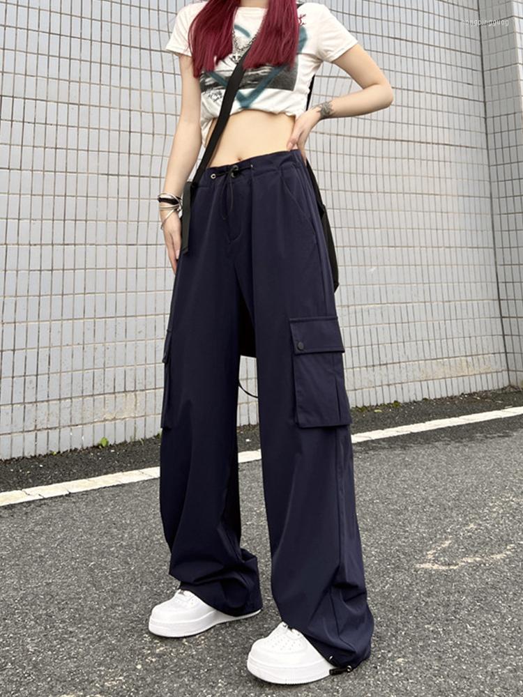 Women' Pants Black High Street Wide-leg For Women' Fashion Loose Slim Casual Mopping Lady Y2K Drawstring Waist Straight Trousers, Deep blue
Women' Pants Black High Street Wide-leg For Women' Fashion Loose Slim Casual Mopping Lady Y2K Drawstring Waist Straight Trousers, Deep blue