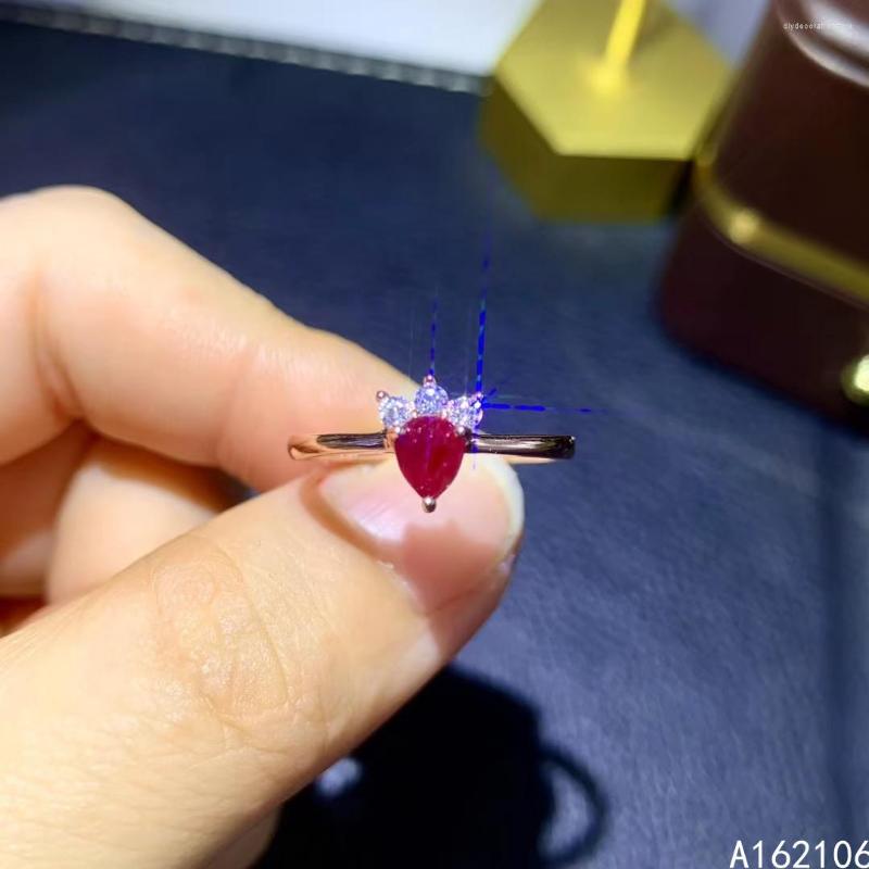 Cluster Rings 925 Pure Silver Chinese Style Natural Ruby Women's Classic Noble Water Drop Adjustable Gemstone Ring Fine Jewelry Support
Cluster Rings 925 Pure Silver Chinese Style Natural Ruby Women's Classic Noble Water Drop Adjustable Gemstone Ring Fine Jewelry Support