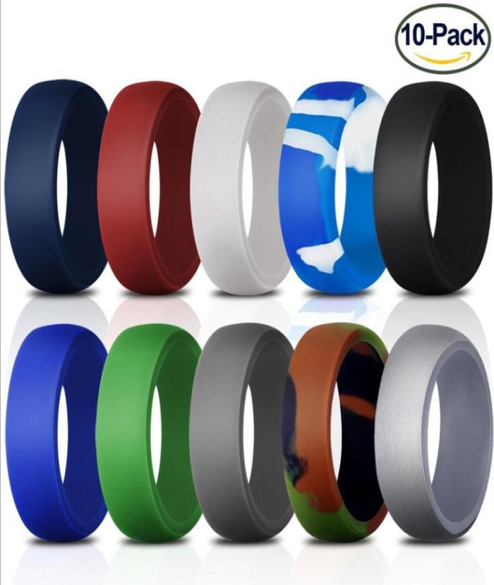 Silicone Wedding Ring for Men 10 Pack Affordable Silicone Rubber Wedding Bands Durable Comfortable Antibacterial Rings6209233
Silicone Wedding Ring for Men 10 Pack Affordable Silicone Rubber Wedding Bands Durable Comfortable Antibacterial Rings6209233