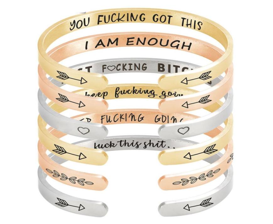 Fashion 6mm Personalized Cuff Bracelet I am enough beaches Engraved Titanium Steel Bangle Gifts For Women Girls6872215
Fashion 6mm Personalized Cuff Bracelet I am enough beaches Engraved Titanium Steel Bangle Gifts For Women Girls6872215