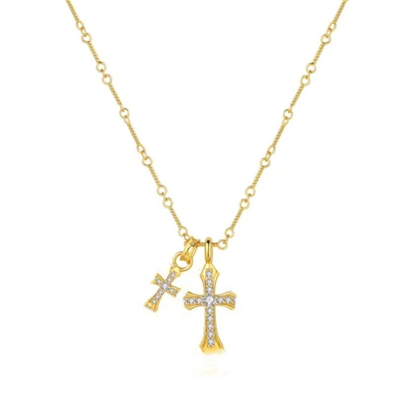 Luxury Brand Designer Pendant Necklaces Men Women Hip Hop Cross Necklace 18K Gold Plated Diamond Chain HipHop Fashion Gift Jewelry Accessories
Luxury Brand Designer Pendant Necklaces Men Women Hip Hop Cross Necklace 18K Gold Plated Diamond Chain HipHop Fashion Gift Jewelry Accessories