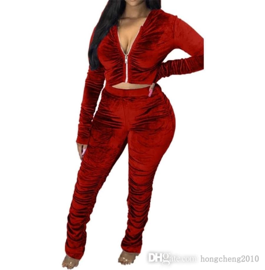 Women Velvet Tracksuits Two Piece Set Pleated Zipper Long Sleeve Jackets Trousers Outfits Ladies Red Velour Jogging Suit Plus Size1544964, Pink
Women Velvet Tracksuits Two Piece Set Pleated Zipper Long Sleeve Jackets Trousers Outfits Ladies Red Velour Jogging Suit Plus Size1544964, Pink