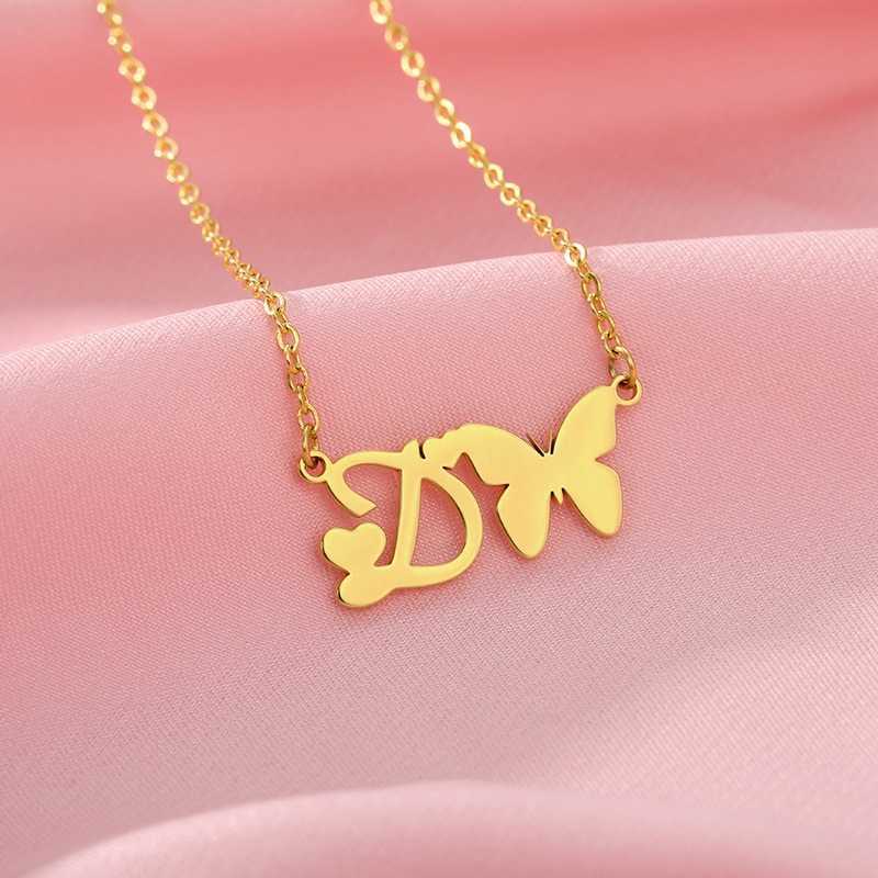 Pendant Necklaces Cute Trend Butterfly Heart Initials Necklace For Women Charm Letter Jewelry Stainless Steel Chain Pendant Choker Friendship Gift AA230526
Pendant Necklaces Cute Trend Butterfly Heart Initials Necklace For Women Charm Letter Jewelry Stainless Steel Chain Pendant Choker Friendship Gift AA230526