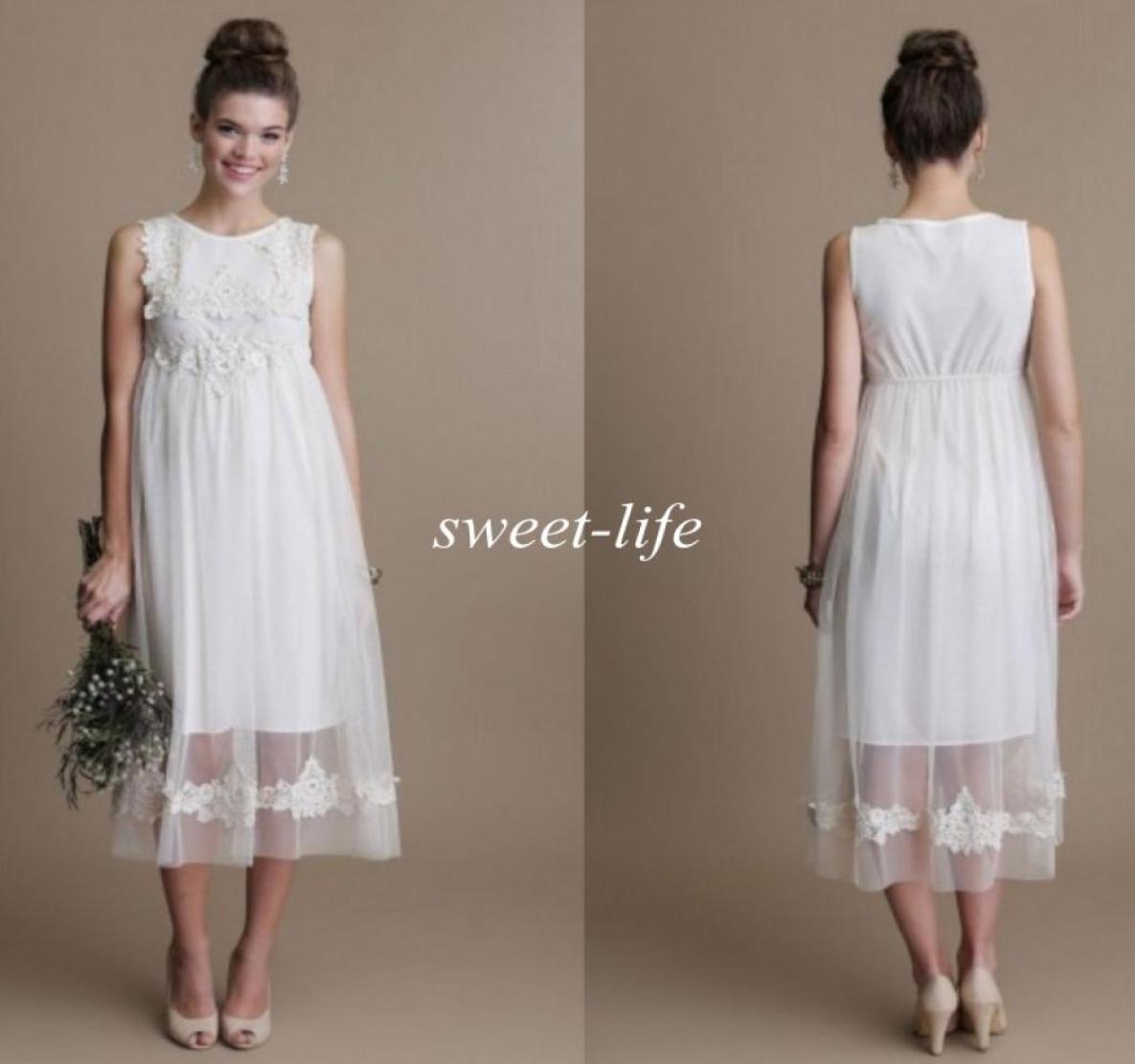Vintage Short Maternity Wedding Dresses Tea Length Tulle Lace Bateau Sleeveless Empire Waist 2019 Cheap Beach Wedding Party Bridal4548218, Champagne
Vintage Short Maternity Wedding Dresses Tea Length Tulle Lace Bateau Sleeveless Empire Waist 2019 Cheap Beach Wedding Party Bridal4548218, Champagne