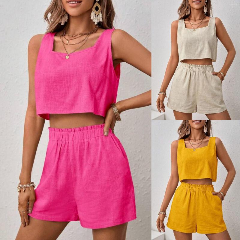 Women' Tracksuits Womens 2 Piece Sets Two Shorts Crop Tops Trendy Clothes Summer Set Swim Coverall Cute Suit For Women, Beige
Women' Tracksuits Womens 2 Piece Sets Two Shorts Crop Tops Trendy Clothes Summer Set Swim Coverall Cute Suit For Women, Beige