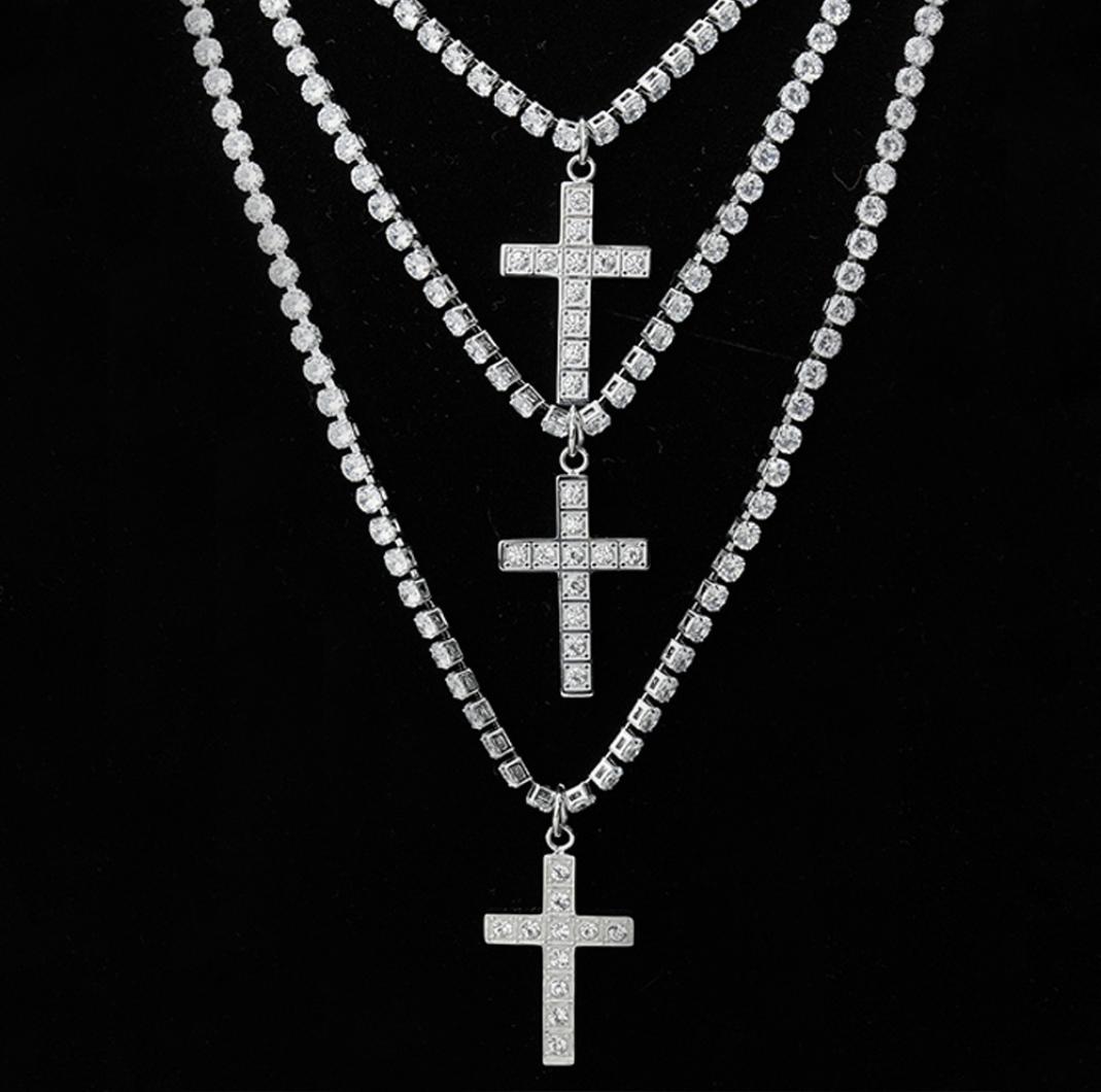 Unisex Men039s Stainless Steel Pendant Necklace CZ Cubic Zircon Cross Hip Hop Cluster Simulated Diamond Tennis 455060cm Chain7539509
Unisex Men039s Stainless Steel Pendant Necklace CZ Cubic Zircon Cross Hip Hop Cluster Simulated Diamond Tennis 455060cm Chain7539509