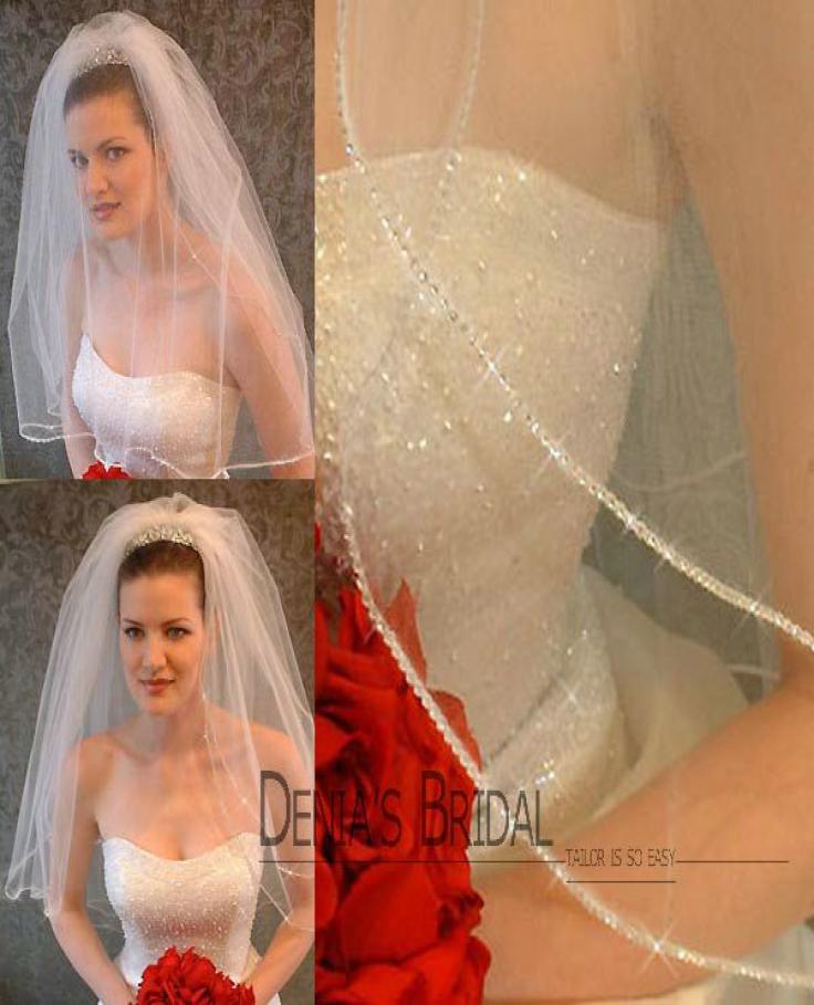 2016 Vintage Ivory Elbow Length Veil Two Layer Beaded Edge Wedding Veils Bridal Veil Tullle DBV221878308
2016 Vintage Ivory Elbow Length Veil Two Layer Beaded Edge Wedding Veils Bridal Veil Tullle DBV221878308