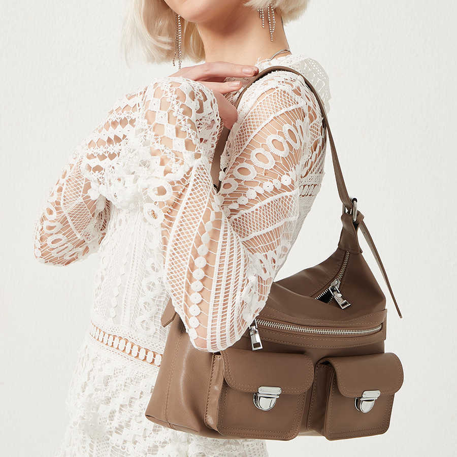 New textured leather locomotive bag same style shoulder bag large capacity casual handbag women's bag 230527, White7
New textured leather locomotive bag same style shoulder bag large capacity casual handbag women's bag 230527, White7