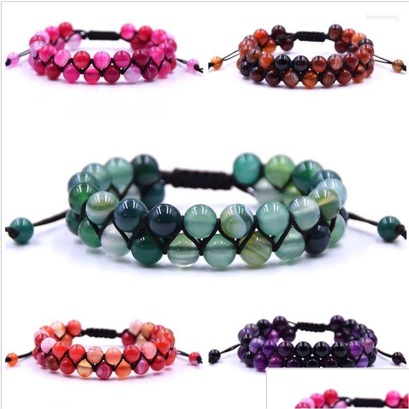 Beaded Strand Natural Color Stripe Stone Bracelet Men 8Mm Beads Double Braide Adjustable Bracelets For Women Pseira Drop Delivery Jew Dhng1
Beaded Strand Natural Color Stripe Stone Bracelet Men 8Mm Beads Double Braide Adjustable Bracelets For Women Pseira Drop Delivery Jew Dhng1