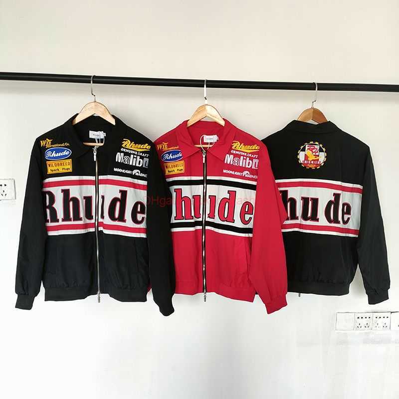 Designer Clothing Fashion Brand Coats Rhude Emblem Embroidery Letter Small Flip Collar Zipper Coat Pilot Jacket Spring Autumn Coat Men Women sports windbreaker Out, Shipping fee
Designer Clothing Fashion Brand Coats Rhude Emblem Embroidery Letter Small Flip Collar Zipper Coat Pilot Jacket Spring Autumn Coat Men Women sports windbreaker Out, Shipping fee