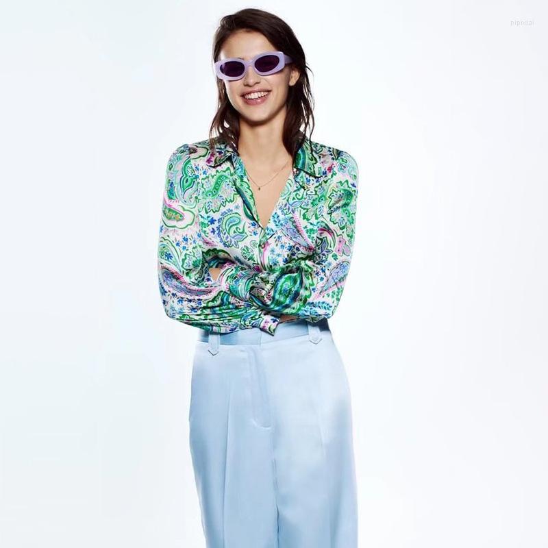 Women's Blouses Blouse 2023 Women's Abstract Multicolor Printed Shirt Spring Autumn Long Sleeve Regular Cardigan Button Camisa Feminina, Green
Women's Blouses Blouse 2023 Women's Abstract Multicolor Printed Shirt Spring Autumn Long Sleeve Regular Cardigan Button Camisa Feminina, Green