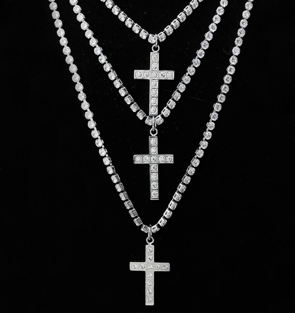 Unisex Men039s Stainless Steel Pendant Necklace CZ Cubic Zircon Cross Hip Hop Cluster Simulated Diamond Tennis 455060cm Chain3871370
Unisex Men039s Stainless Steel Pendant Necklace CZ Cubic Zircon Cross Hip Hop Cluster Simulated Diamond Tennis 455060cm Chain3871370