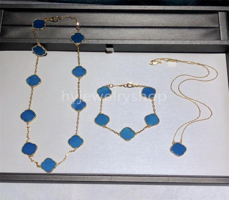 VAC Four Leaf Clover Designer Blue pendant Necklace 925 Sterlling Silver 18K Gold Jewelry Set Bracelet Stud Earring Men Women Girl7263325
VAC Four Leaf Clover Designer Blue pendant Necklace 925 Sterlling Silver 18K Gold Jewelry Set Bracelet Stud Earring Men Women Girl7263325