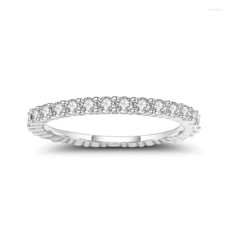 Cluster Rings GEM'S BALLET Women's Wedding Ring 925 Sterling Silver Band Eternity 0.87Ct 2mm EF Color Moissanite Fine Jewelry
Cluster Rings GEM'S BALLET Women's Wedding Ring 925 Sterling Silver Band Eternity 0.87Ct 2mm EF Color Moissanite Fine Jewelry